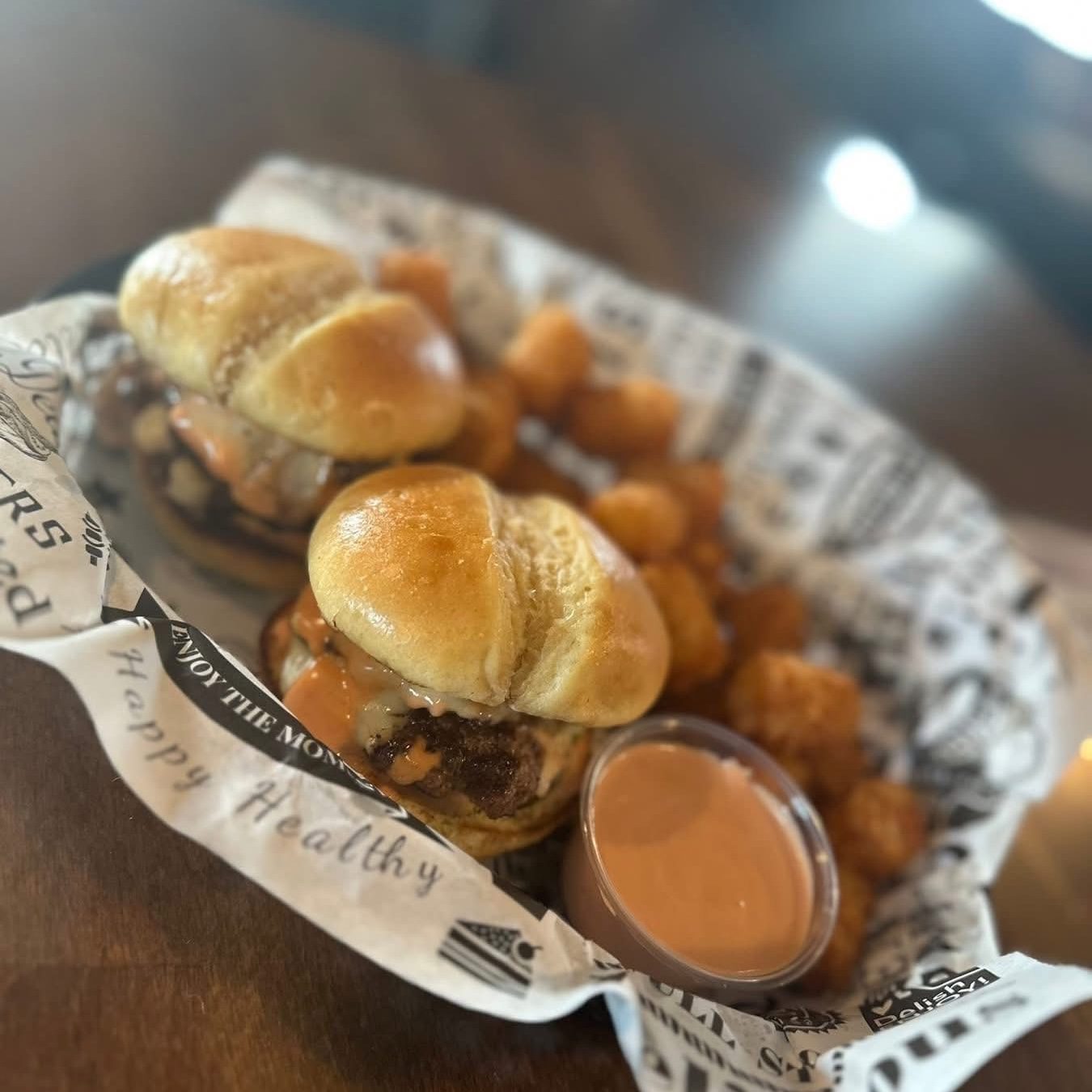 Smash sliders & tots.
