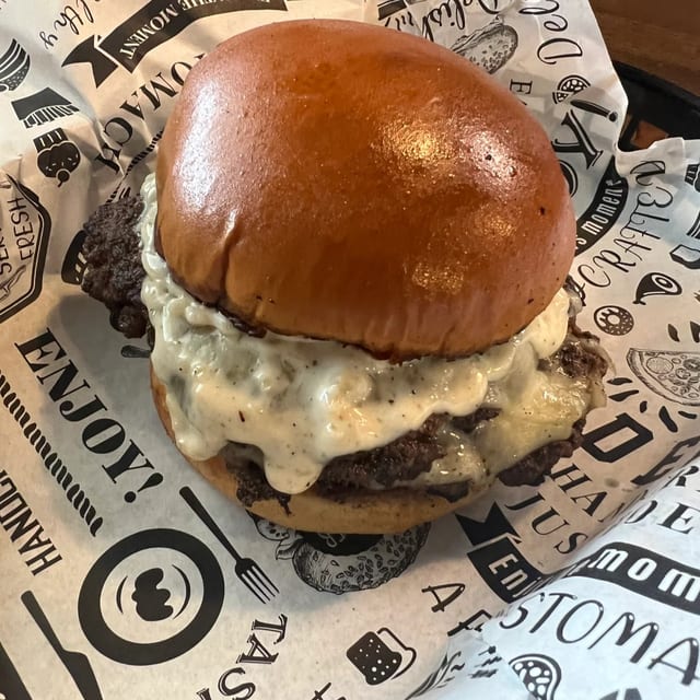 Garlic Aioli Smash Burger.