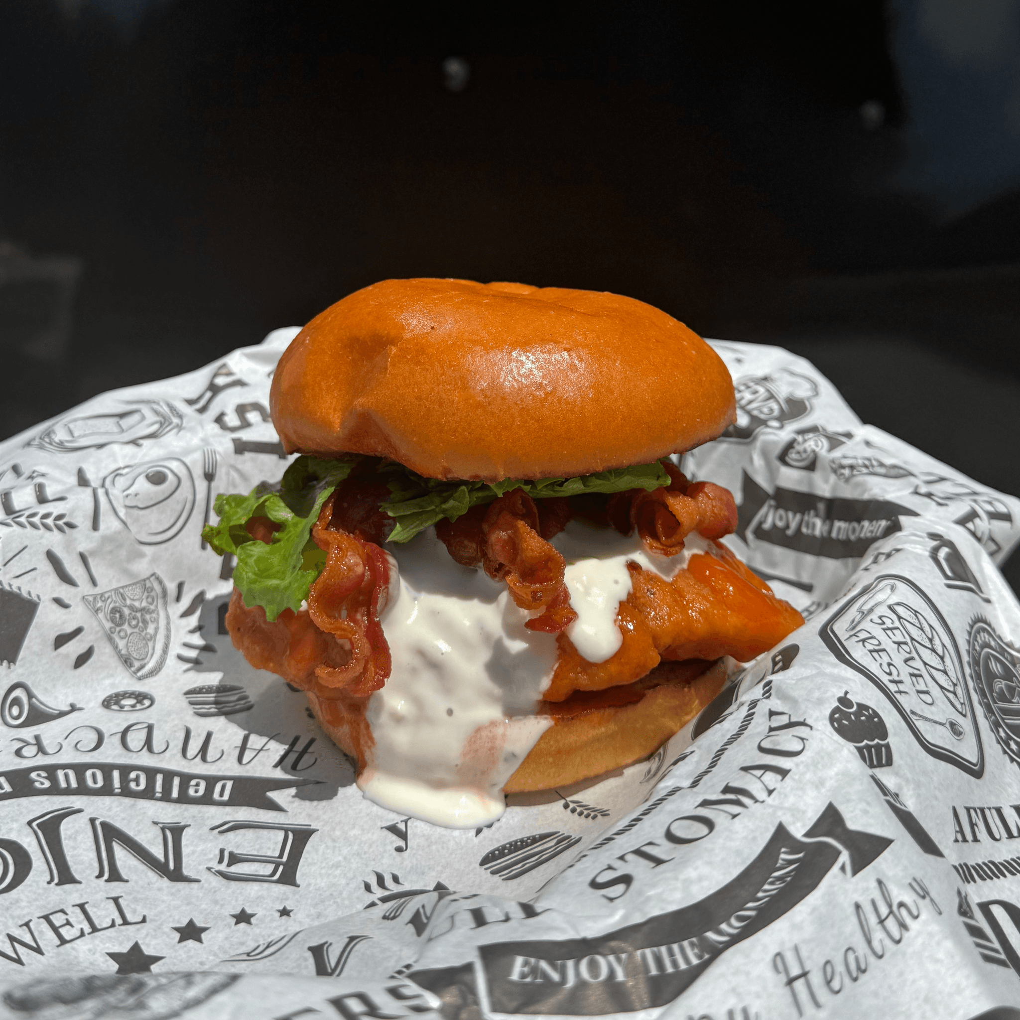 Buffalo crispy sandwich.