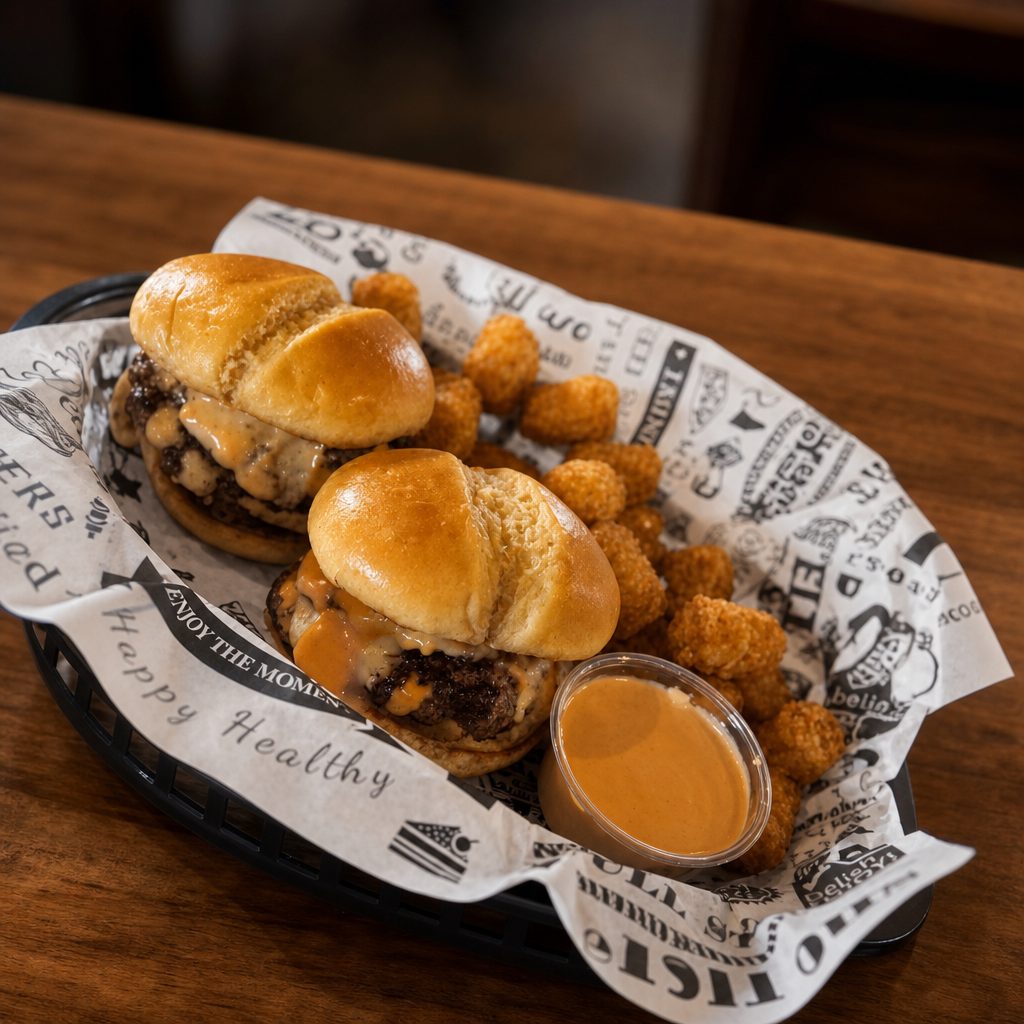 Smash sliders & tots.