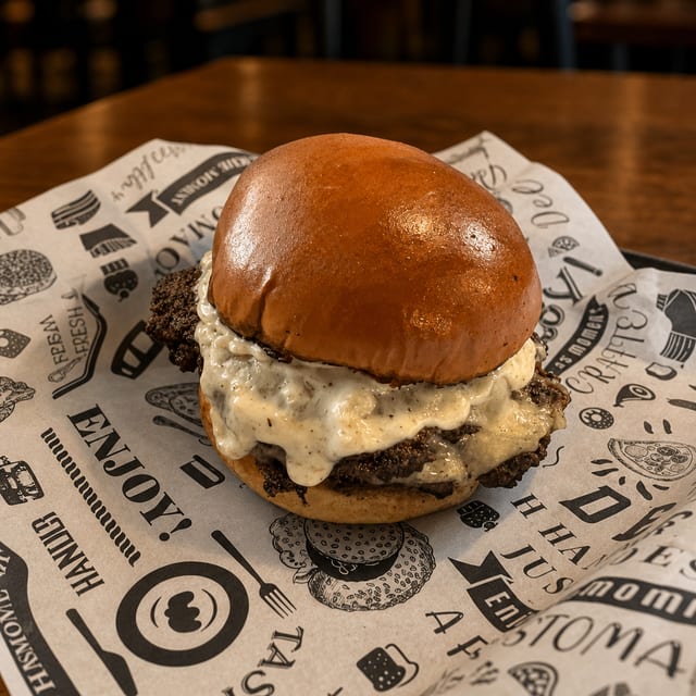 Garlic Aioli Smash Burger.