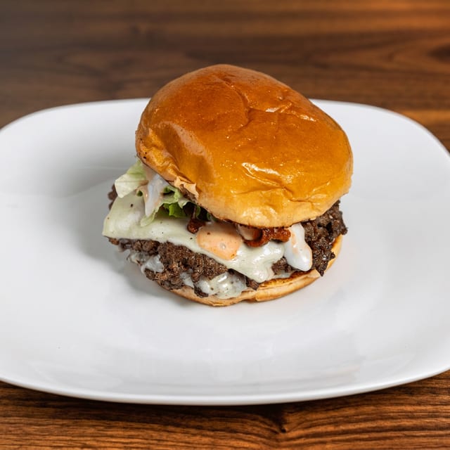 Bacon Blue Cheese Smash Burger.